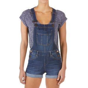 Blue spice denim overalls